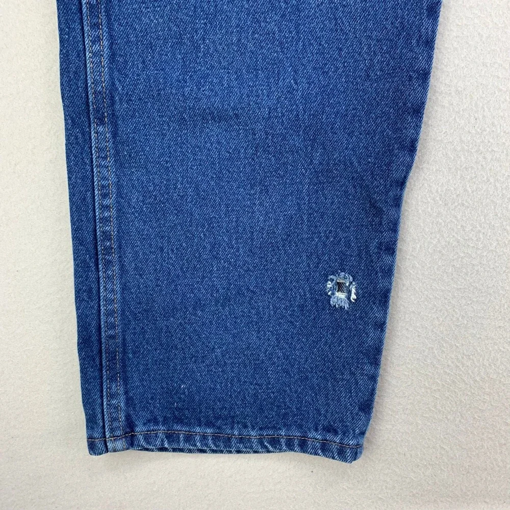 VTG Rustler Jeans Straight Mens 38x32 Blue Faded Distressed Denim‎ Retro Work